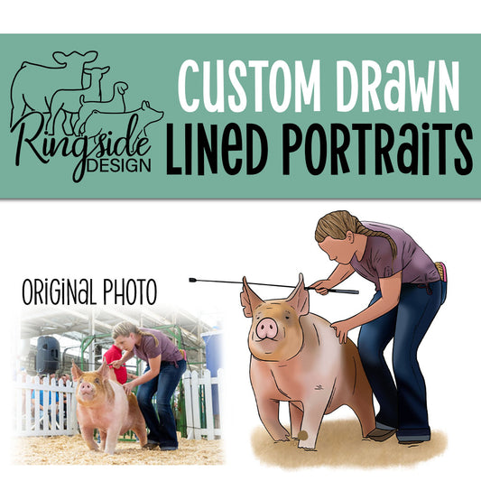 Custom Drawn Lined Portrait DIGITAL FILE